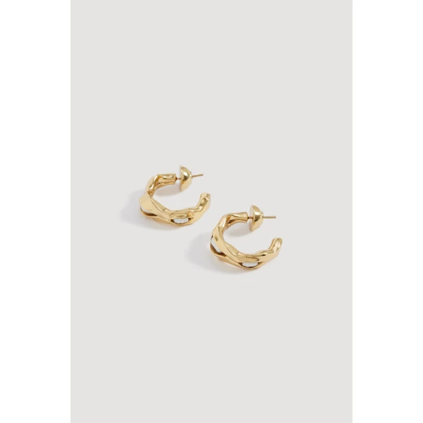 Aje Romara Large Pearl Hoops in Gold/Pearl | Earrings | Luxury Shoes 