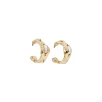 Aje Romara Large Pearl Hoops in Gold/Pearl | Earrings | Luxury Shoes 