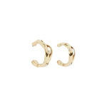 Aje Romara Small Pearl Hoops in Gold/Pearl | Earrings | Luxury Shoes 