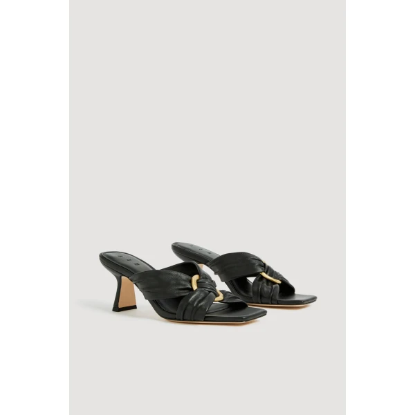 Aje Saint Heel Mule in Black | Heels | Luxury Shoes 