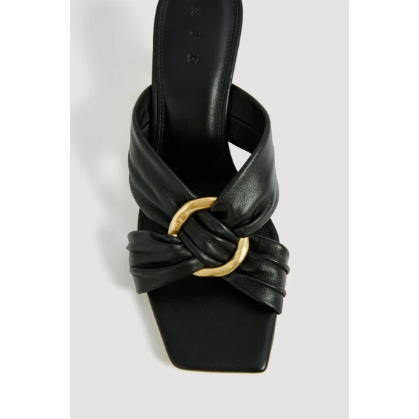 Aje Saint Heel Mule in Black | Heels | Luxury Shoes 