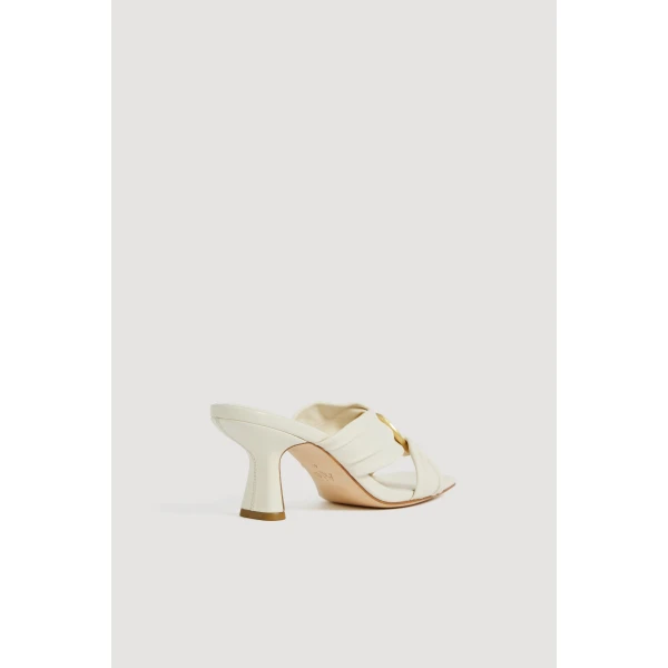 Aje Saint Heel Mule in Ivory | Heels | Luxury Shoes 