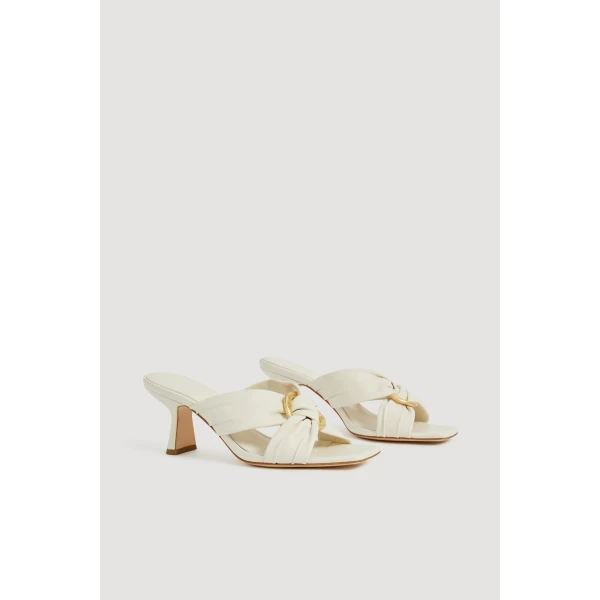 Aje Saint Heel Mule in Ivory | Heels | Luxury Shoes 