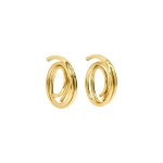 Aje Sascha Large Swirl Earrings in Gold | Earrings | Luxury Shoes 