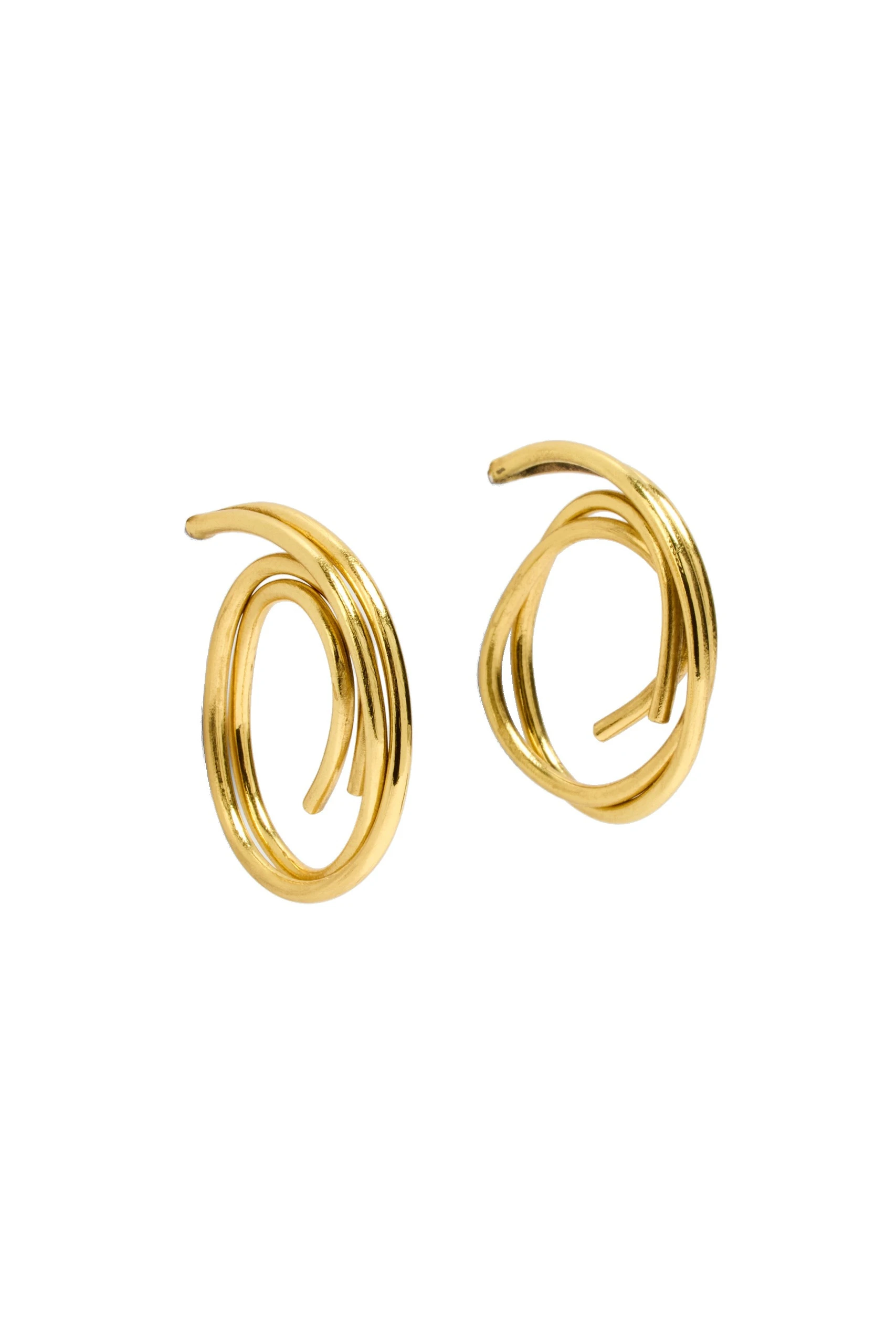 Aje Sascha Swirl Earrings Gold Aje Sascha Swirl Earrings in Gold | Earrings | Luxury Shoes