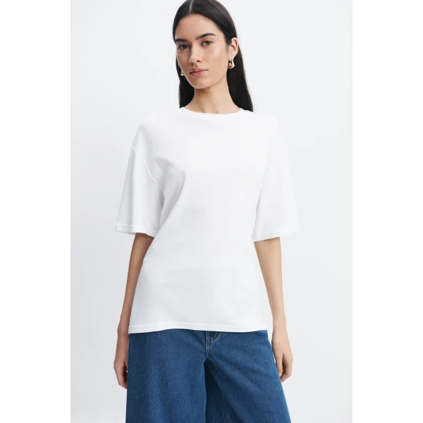 Aje Sienna Belted Tee in White | T-shirts | Luxury Shoes 
