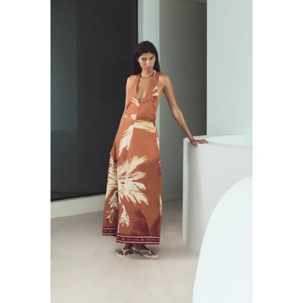 Aje Sol Halter Maxi Dress in Ember | Maxi Dresses | Luxury Shoes 