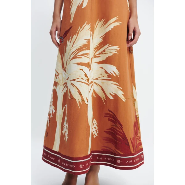 Aje Sol Halter Maxi Dress in Ember | Maxi Dresses | Luxury Shoes 