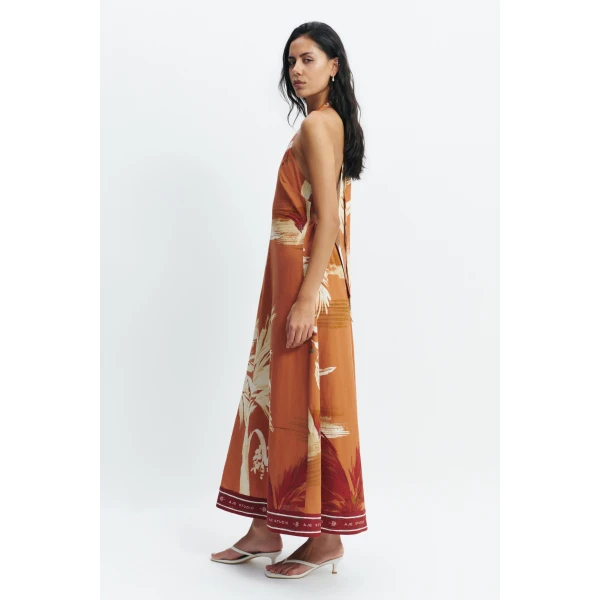 Aje Sol Halter Maxi Dress in Ember | Maxi Dresses | Luxury Shoes 