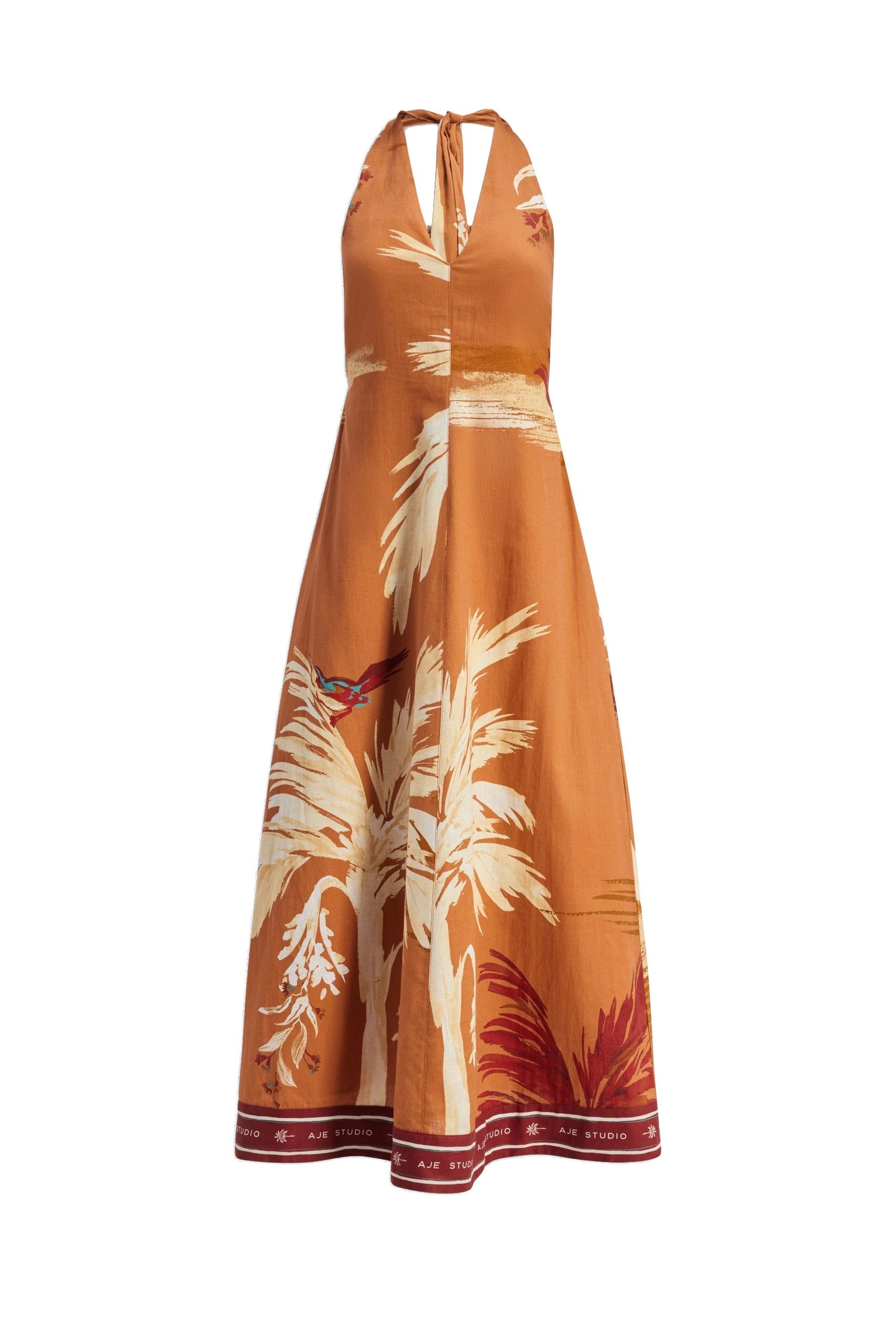 Aje Sol Halter Maxi Dress Ember Aje Sol Halter Maxi Dress in Ember | Maxi Dresses | Luxury Shoes
