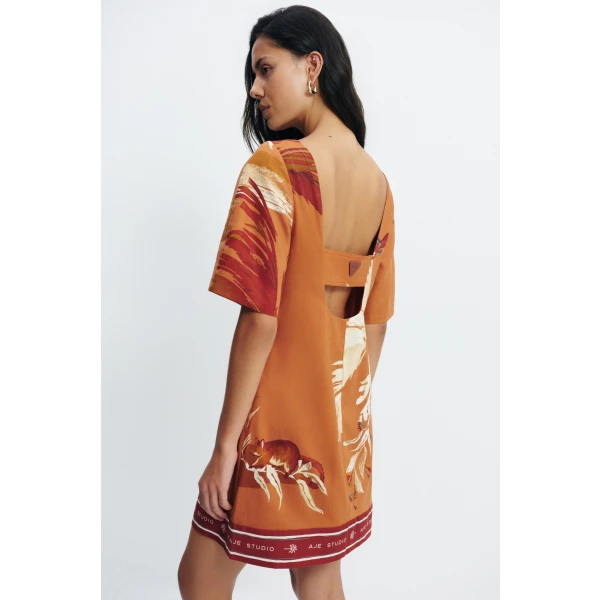 Aje Sol Mini Dress in Ember | Mini Dresses | Luxury Shoes 