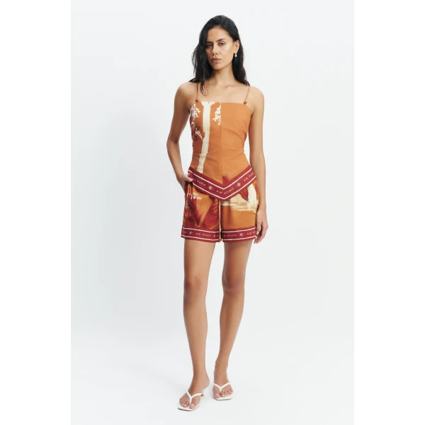 Aje Sol Relaxed Short in Ember | Shorts | Luxury Shoes 
