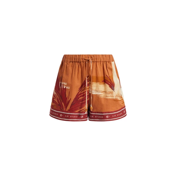Aje Sol Relaxed Short in Ember | Shorts | Luxury Shoes 