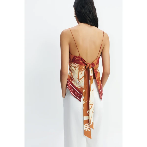 Aje Sol Scarf Top in Ember | Tops | Luxury Shoes 