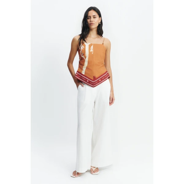 Aje Sol Scarf Top in Ember | Tops | Luxury Shoes 