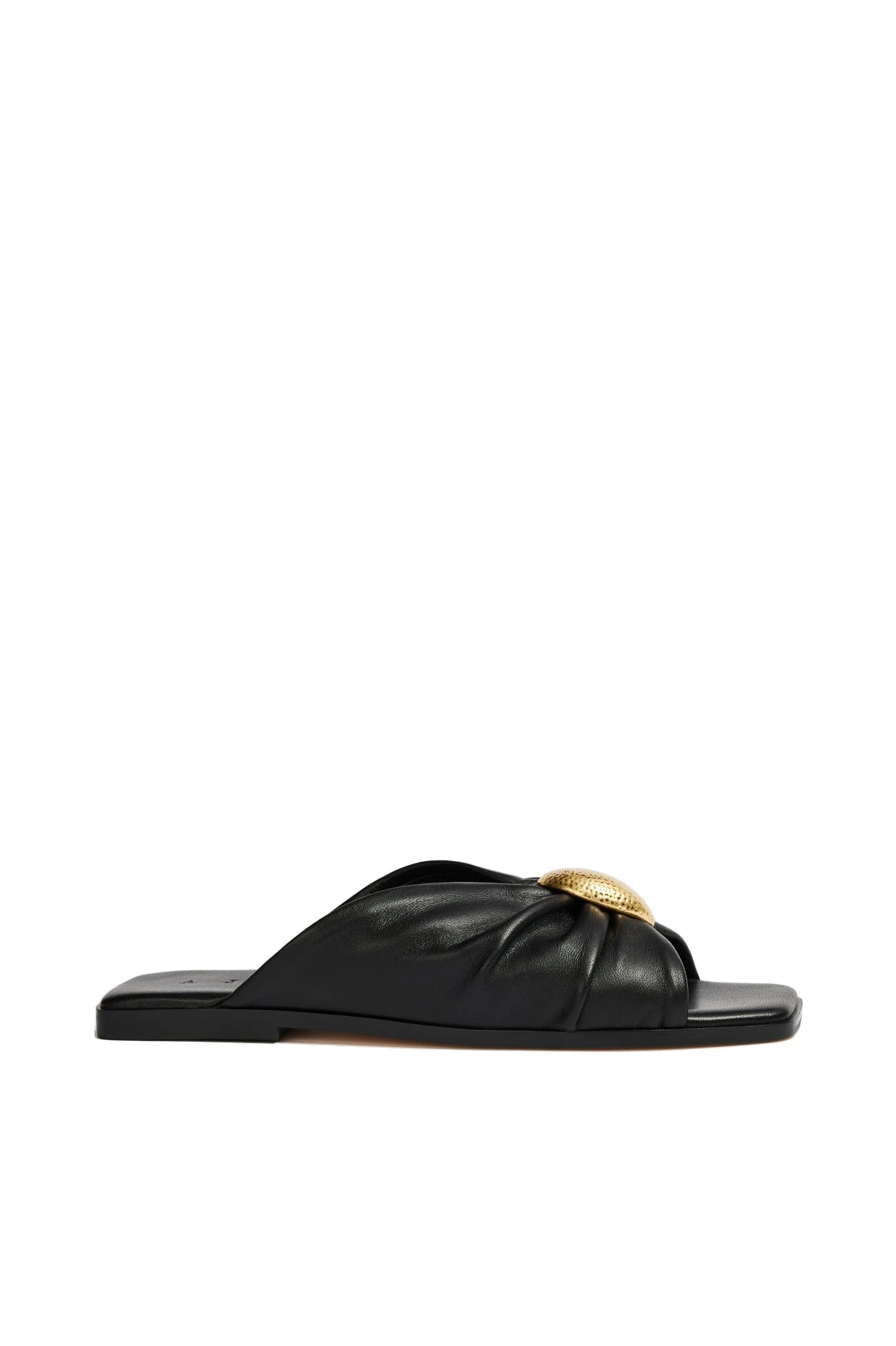 Aje Solana Gathered Slide Black Aje Solana Gathered Slide in Black | Flip Flops & Slides | Luxury Shoes