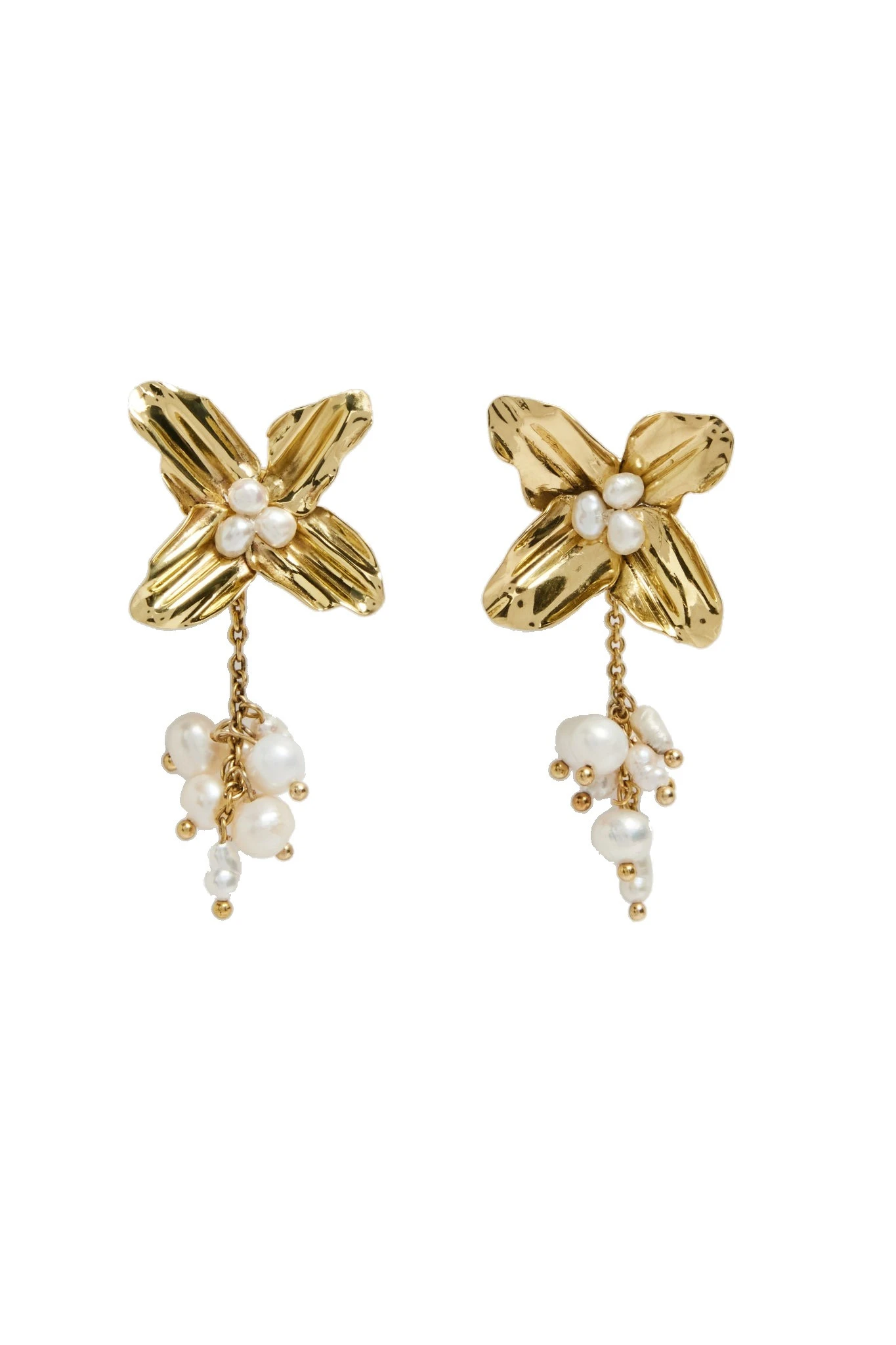Aje Soleil Mini Drop Stud Gold/Pearl Aje Soleil Mini Drop Stud in Gold/Pearl | Earrings | Luxury Shoes
