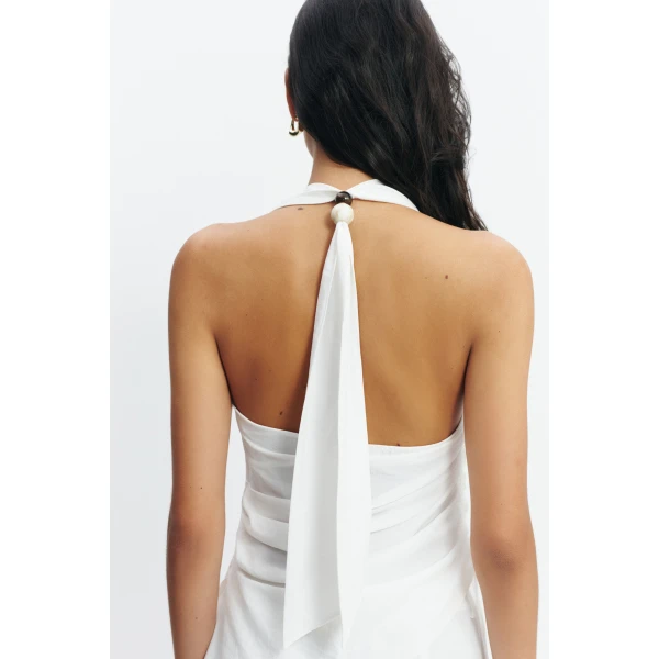 Aje Sophie Asymmetrical Top in White | Tops | Luxury Shoes 