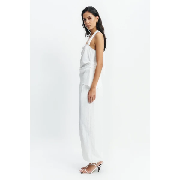 Aje Sophie Asymmetrical Top in White | Tops | Luxury Shoes 