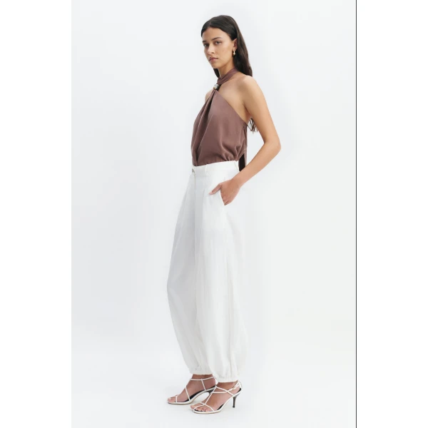 Aje Sophie Harem Pant in White | Pants | Luxury Shoes 