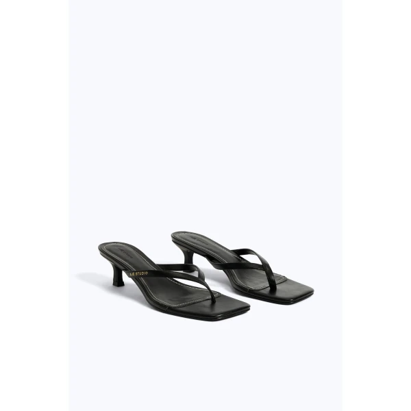 Aje Studio Thong Heel in Black | Heels | Luxury Shoes 