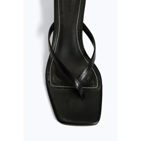 Aje Studio Thong Heel in Black | Heels | Luxury Shoes 