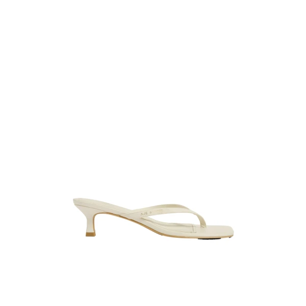 Aje Studio Thong Heel in Ivory | Heels | Luxury Shoes 