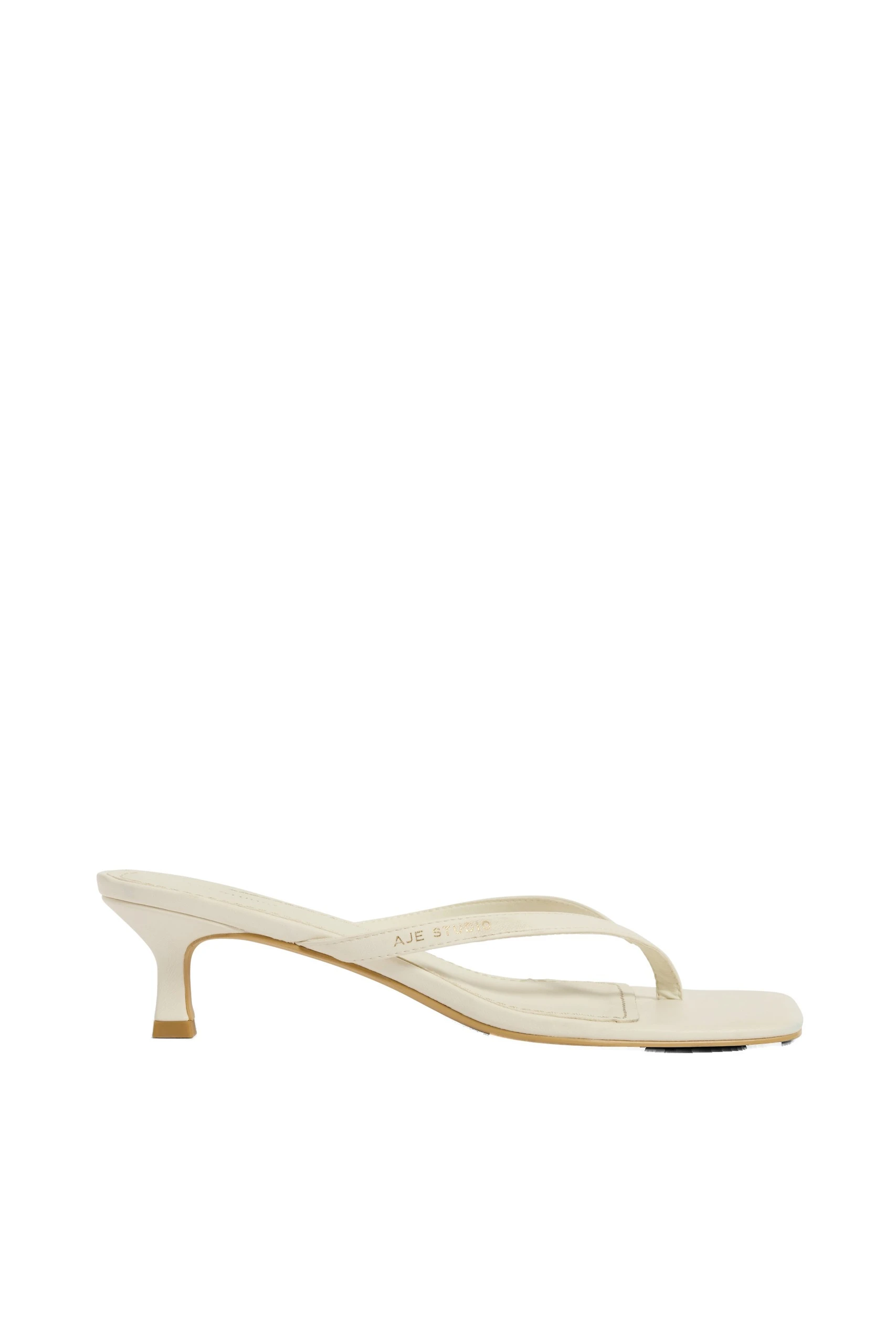 Aje Studio Thong Heel Ivory Aje Studio Thong Heel in Ivory | Heels | Luxury Shoes