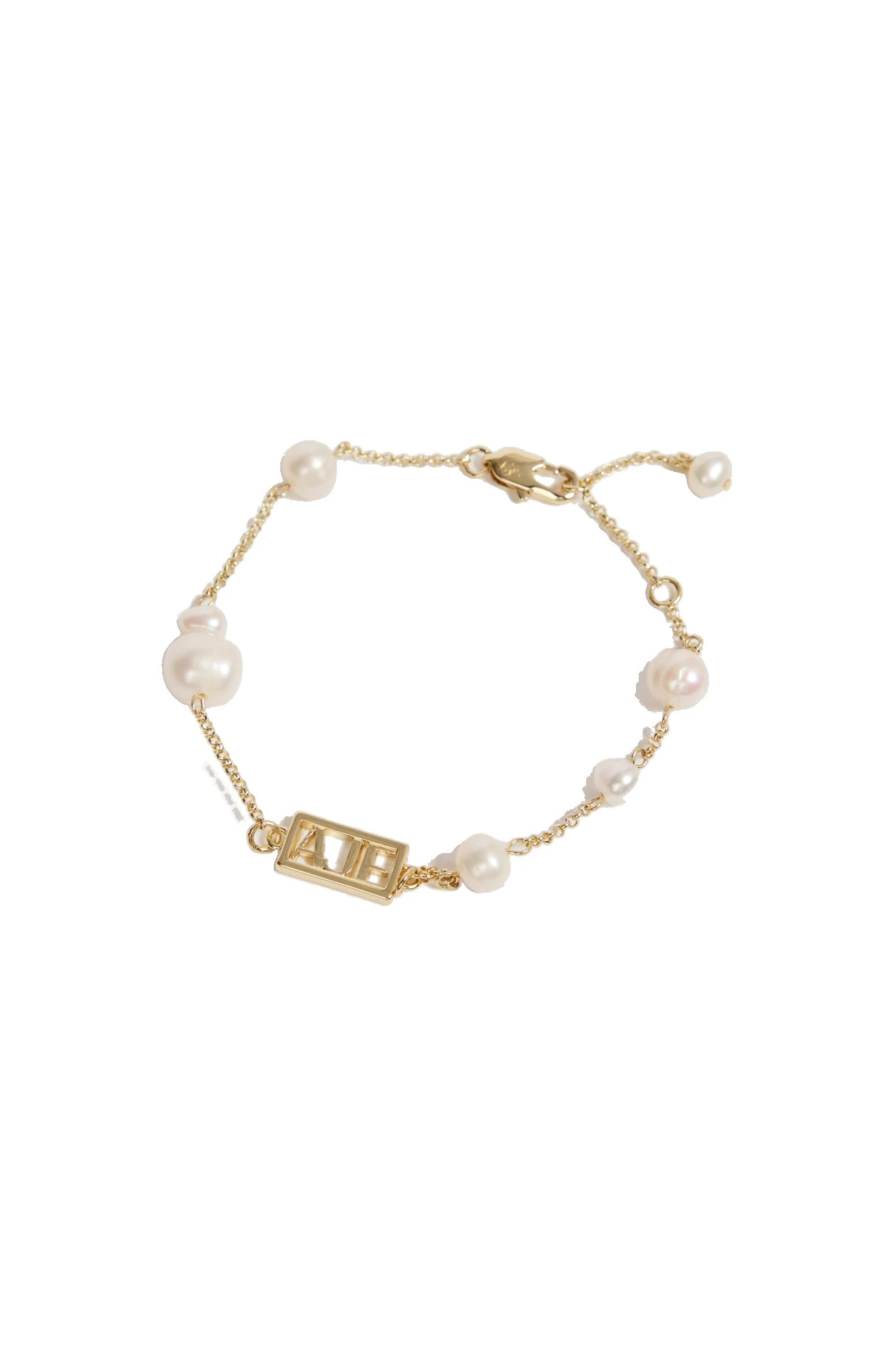 Aje Swept Logo Pearl Bracelet Gold Aje Swept Logo Pearl Bracelet in Gold | Bracelets | Luxury Shoes
