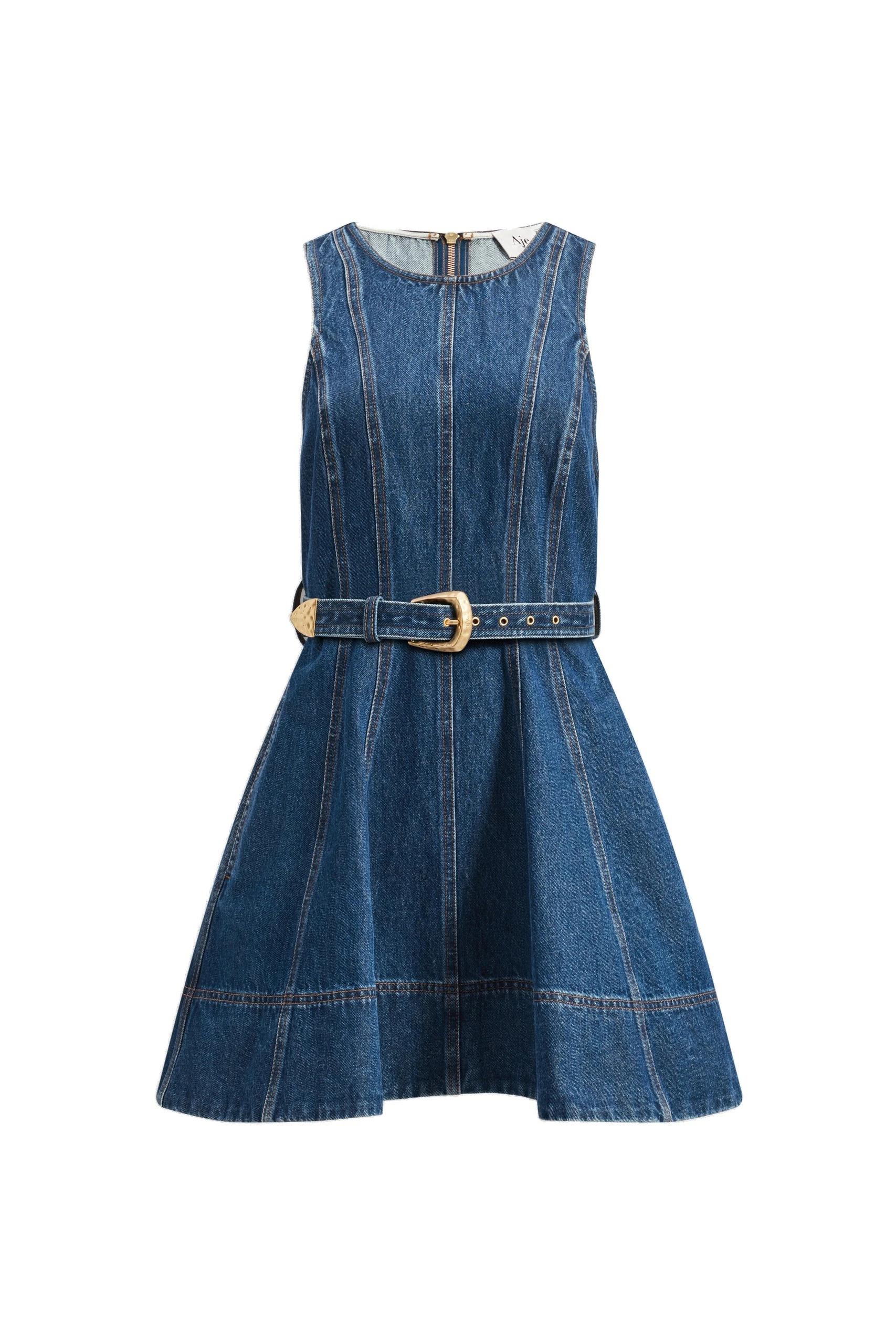 Aje Talia Hi Lo Denim Mini Dress Australia Signature Dresses – Luxury Shoes Aje Talia Hi Lo Denim Mini Dress