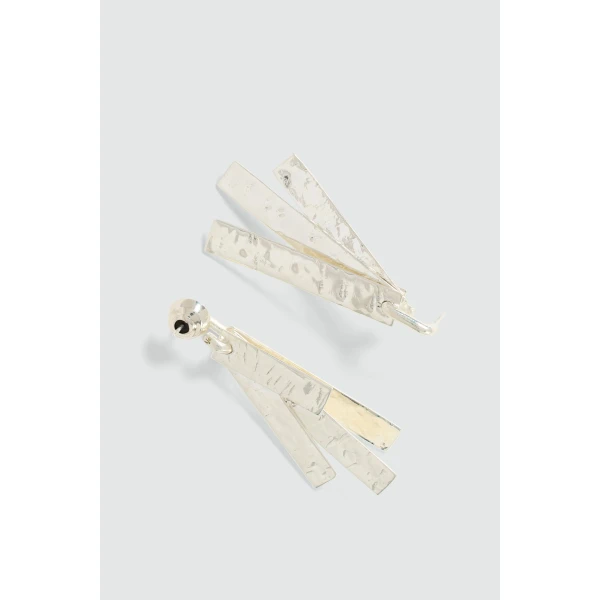 Aje Tanis Multi Drop Earrings in Silver | Earrings | Luxury Shoes 