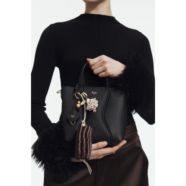 Aje Untold Mini Tote in Black | Totes & Top-Handle Bags | Luxury Shoes 