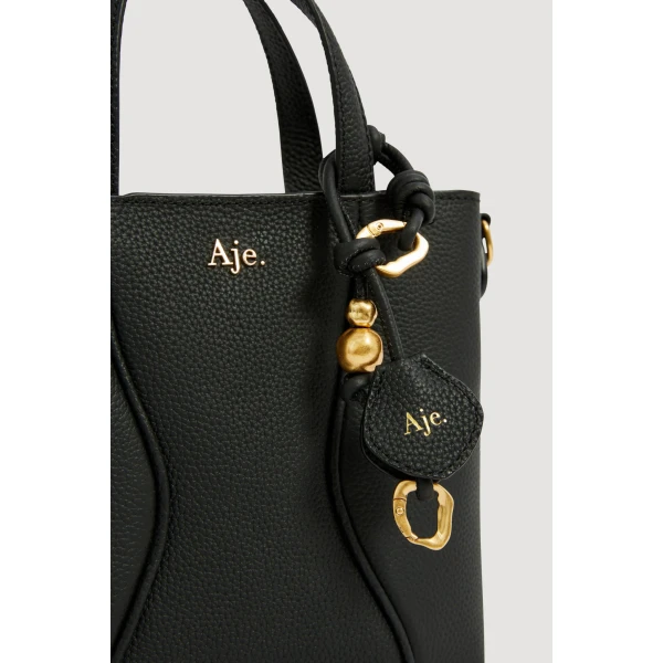 Aje Untold Mini Tote in Black | Totes & Top-Handle Bags | Luxury Shoes 