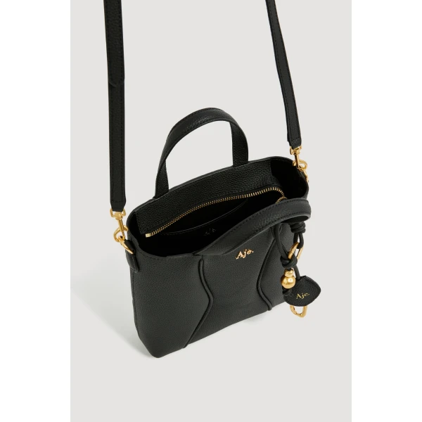 Aje Untold Mini Tote in Black | Totes & Top-Handle Bags | Luxury Shoes 