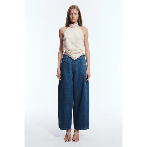 Aje Vaila Denim Jeans in Deep Blue Wash | Pants | Luxury Shoes 
