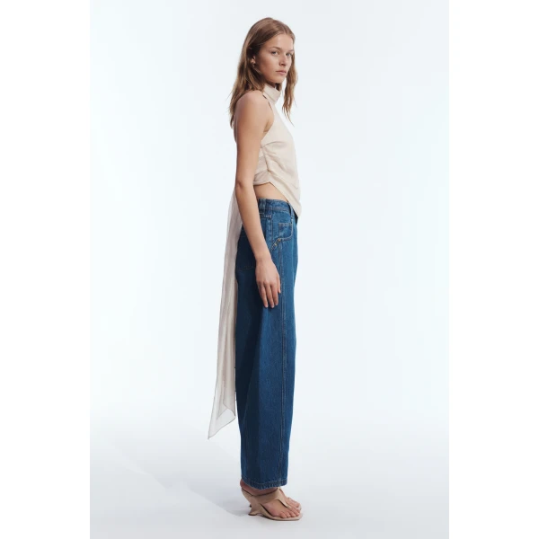 Aje Vaila Denim Jeans in Deep Blue Wash | Pants | Luxury Shoes 