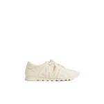 Aje Valli Lace Logo Trainer in Ivory Velvetine | Sneakers | Luxury Shoes 