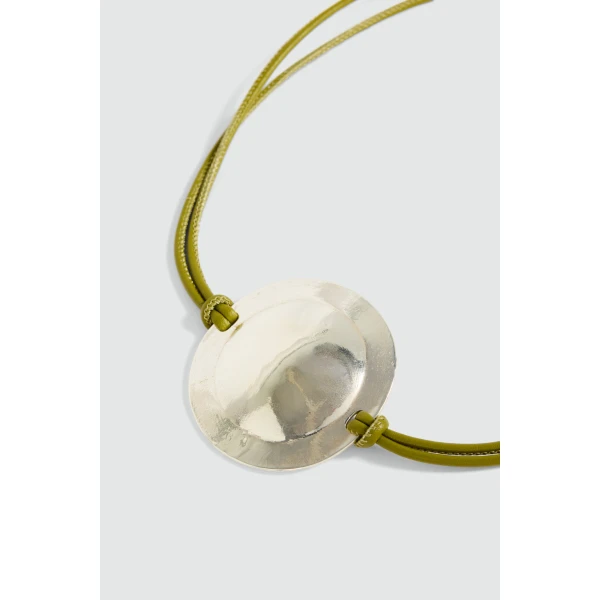 Aje Vento Necklace in Avocado/Silver | Necklace | Luxury Shoes 