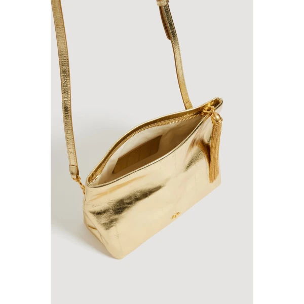 Aje Verona Eel Emboss Small Clutch in Gold Eel | Clutch Bags | Luxury Shoes 