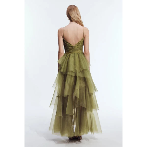 Aje Vionette Gown in Avocado | Evening Gowns | Luxury Shoes 