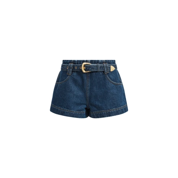 Aje Viva Belted Denim Short