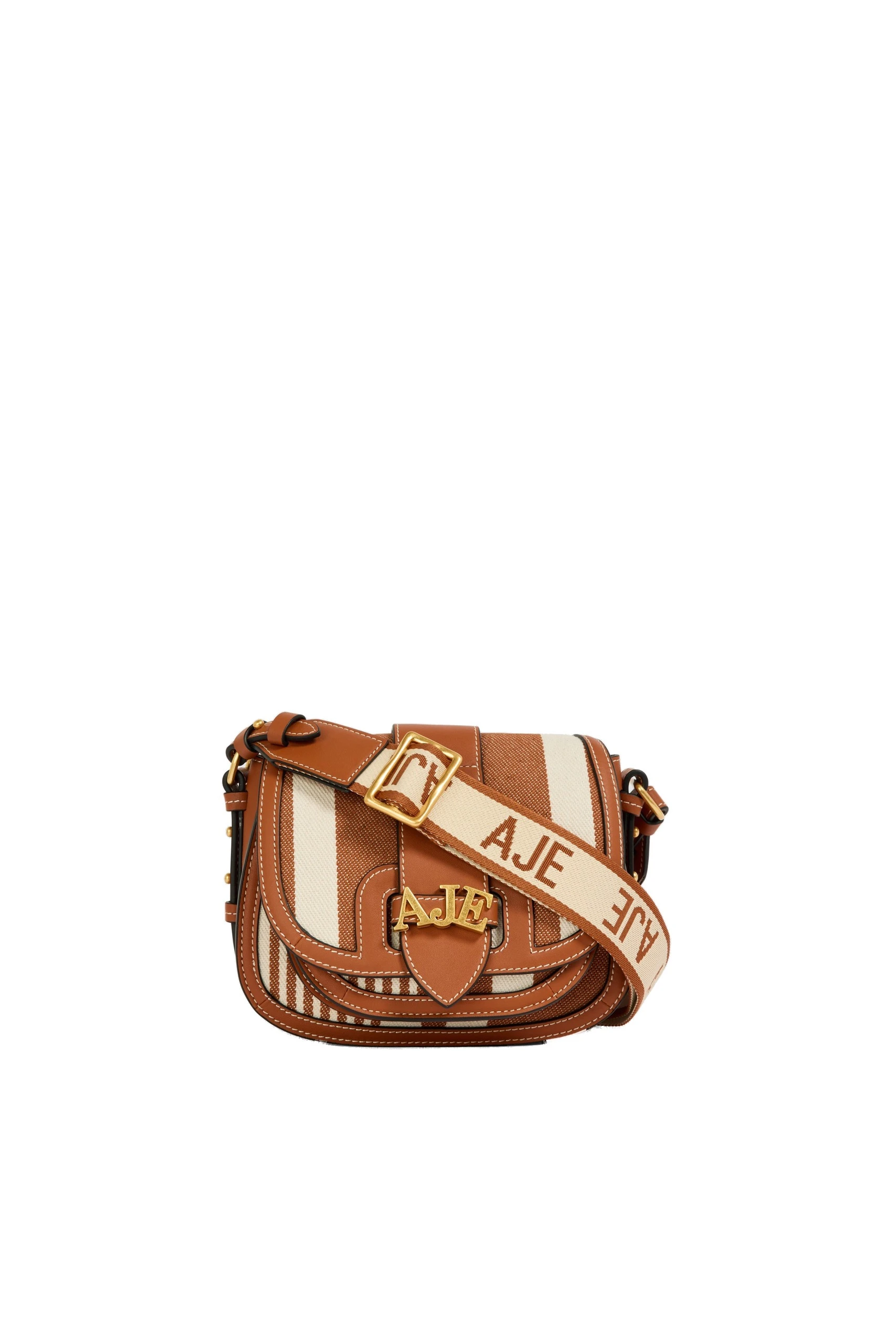 Aje Viva Small Canvas Saddle Bag Spiced Chai/Natural Aje Viva Small Canvas Saddle Bag in Spiced Chai/Natural | Shoulder & Crossbody Bags | Luxury Shoes