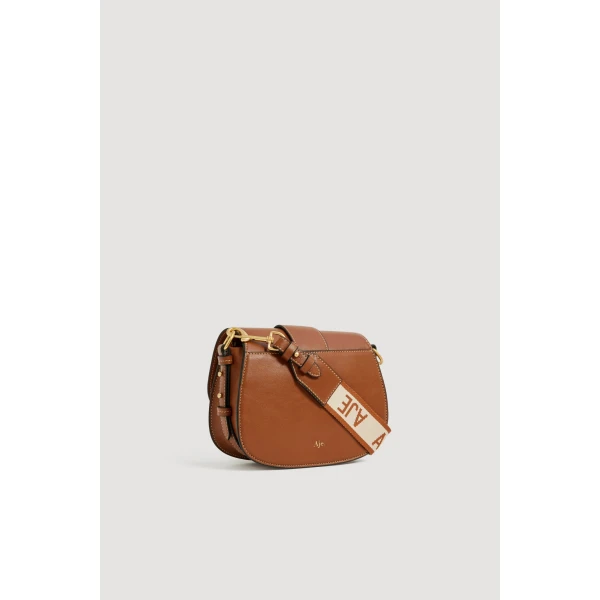 Aje Viva Small Saddle Bag in Spiced Chai | Shoulder & Crossbody Bags | Luxury Shoes 