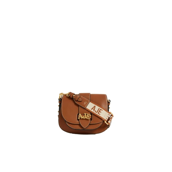 Aje Viva Small Saddle Bag in Spiced Chai | Shoulder & Crossbody Bags | Luxury Shoes 
