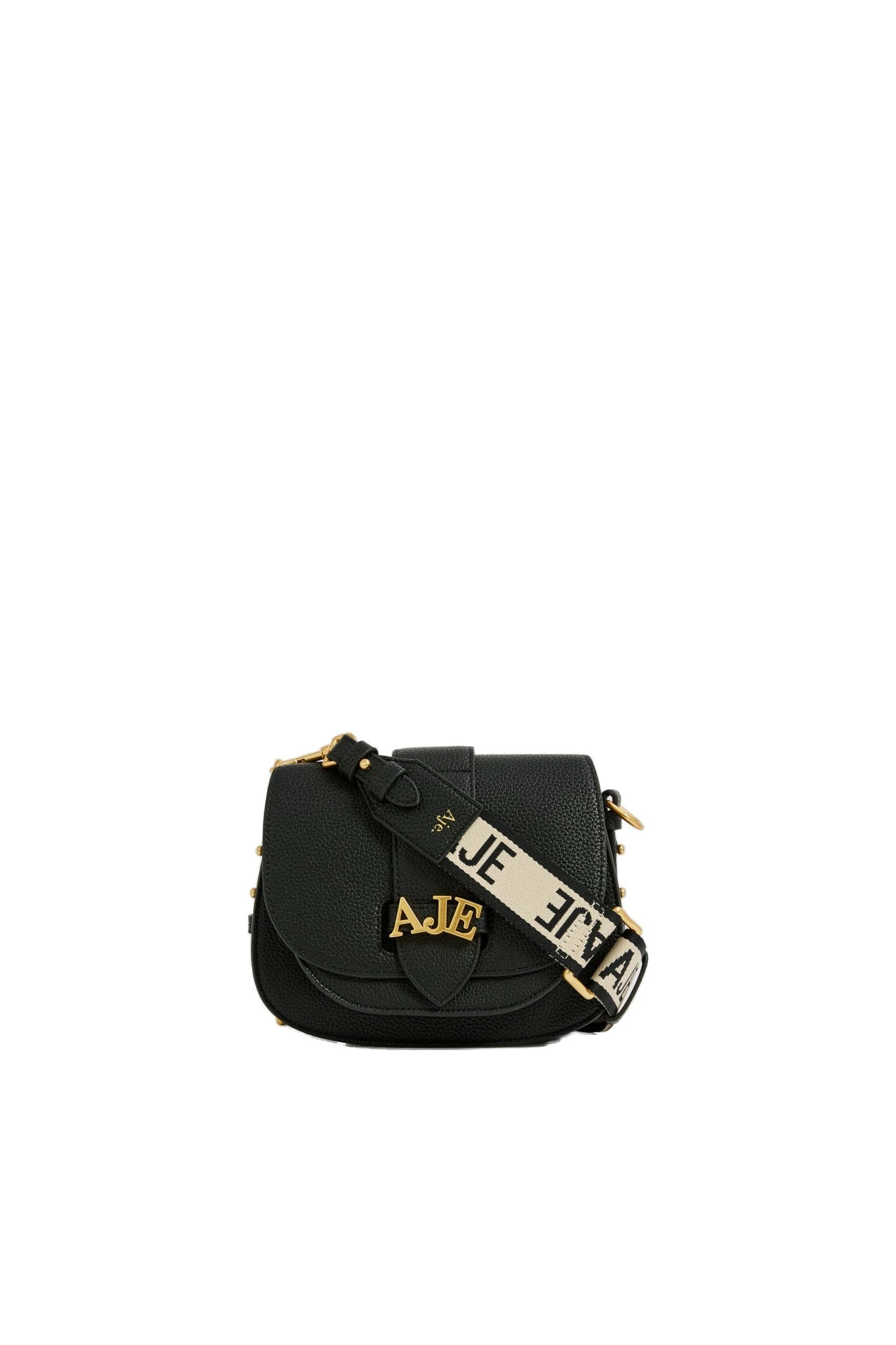 Aje Viva Texture Small Saddle Bag Black Aje Viva Texture Small Saddle Bag in Black | Shoulder & Crossbody Bags | Luxury Shoes