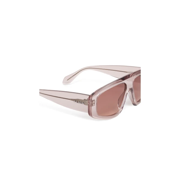 Alaia Aviator Mask Sunglasses in Brown and Caramel | Sunglasses | Luxury Shoes 