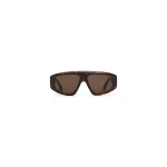 Alaia Aviator Mask Sunglasses in Dark Havana | Sunglasses | Luxury Shoes 