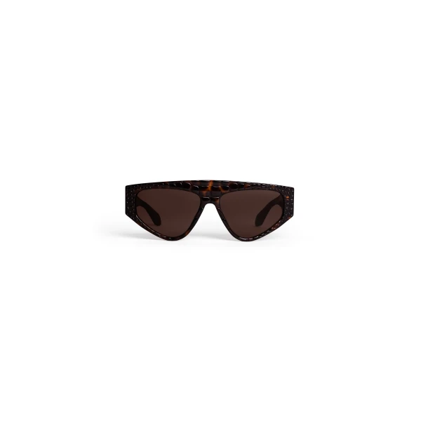 Aviator Mask Sunglasses in Havana, Crocodile Print