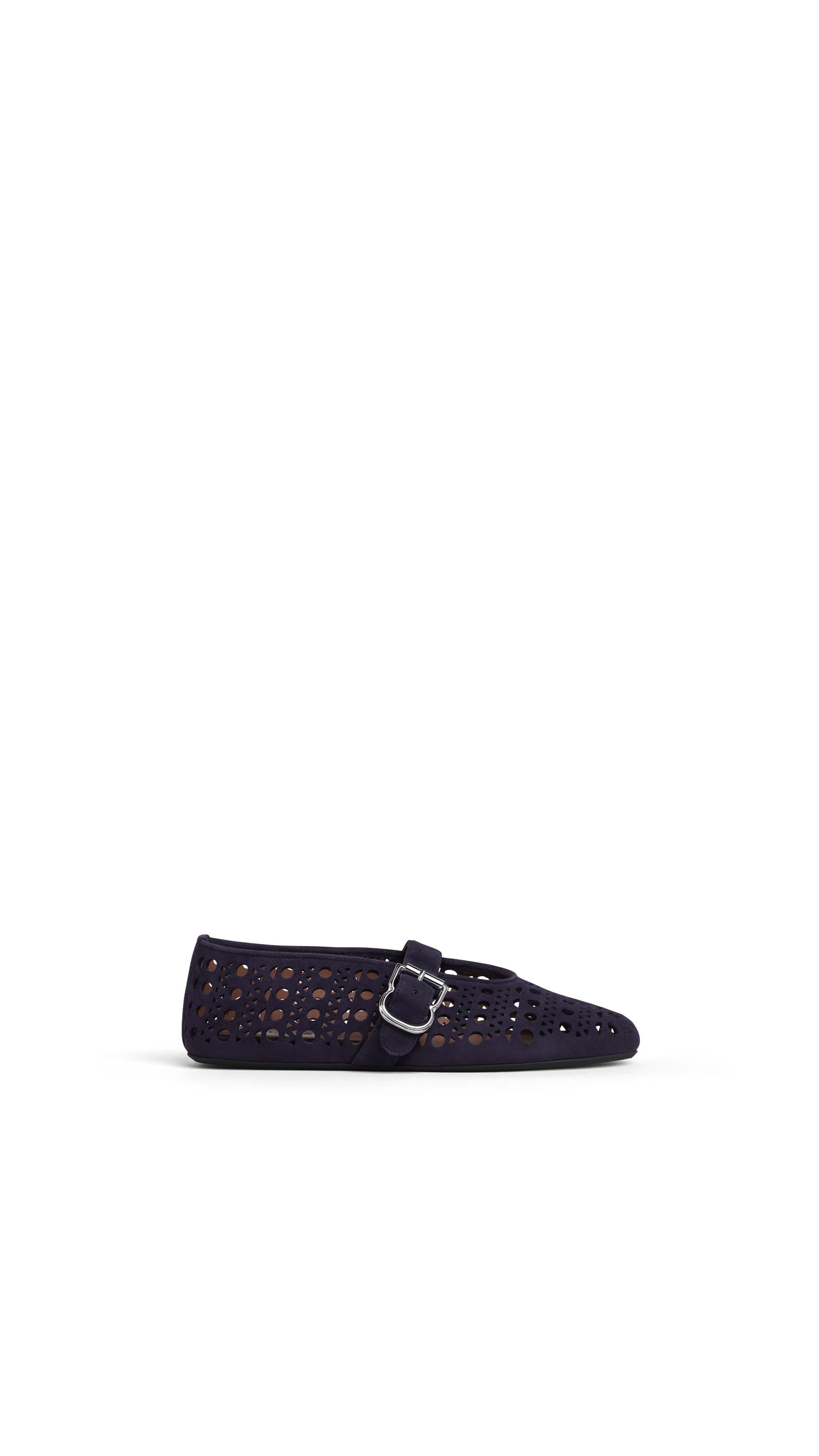 Alaia Ballet Flats Vienne in Suede, Eggplant Alaia Ballet Flats Vienne in Suede, Eggplant | Flats | Luxury Shoes
