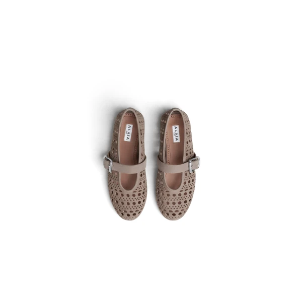 Alaia Ballet Flats Vienne in Suede, Mist | Flats | Luxury Shoes 